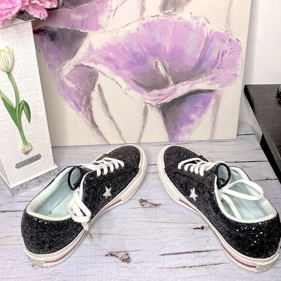 Converse Black Glitter Sneakers - Picture 4 of 8
